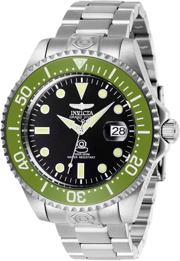 Invicta Pro Diver 27612 black dial automatic watch front view