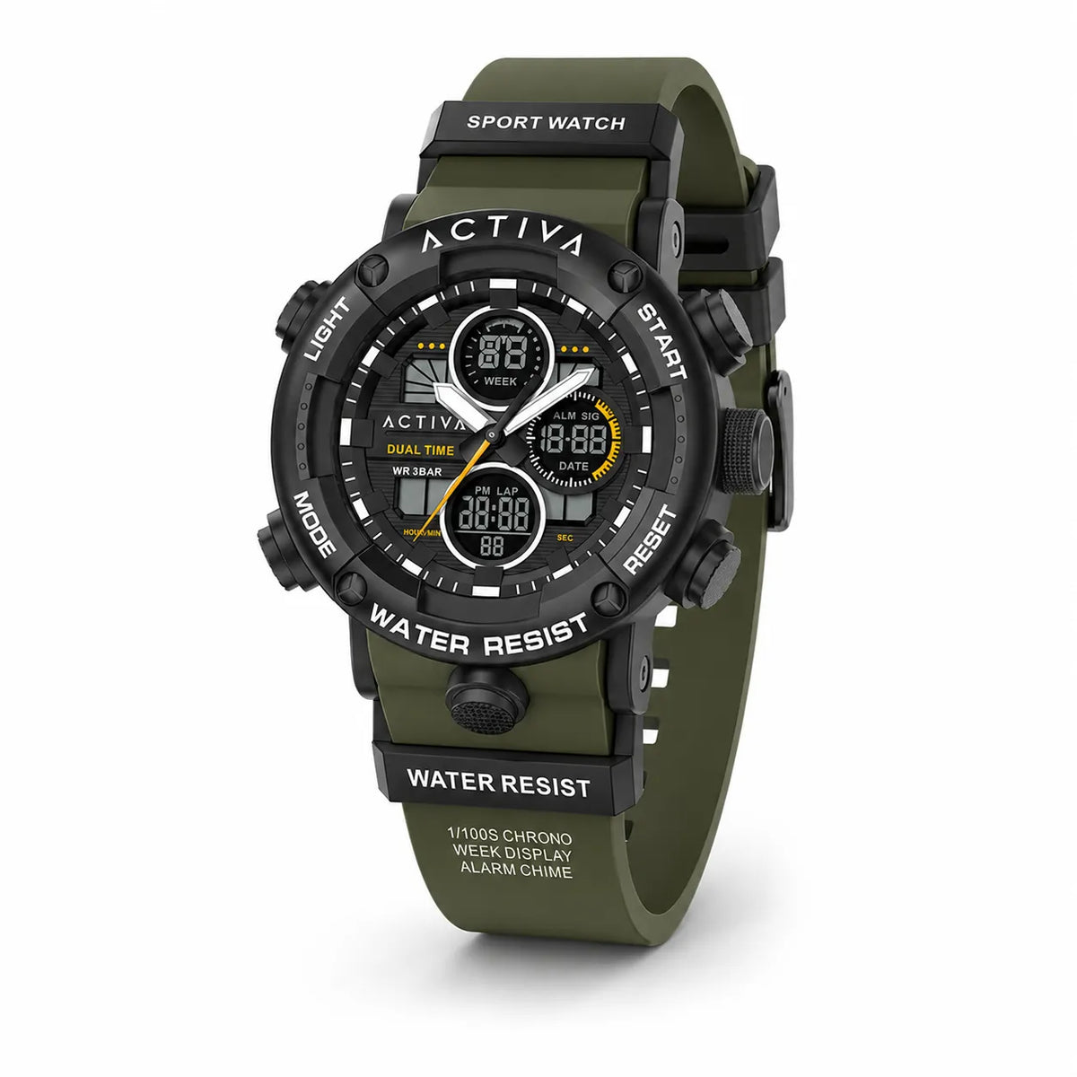 Activa X Invicta Digital Men's Watch 52mm Army Green ACW8038-004