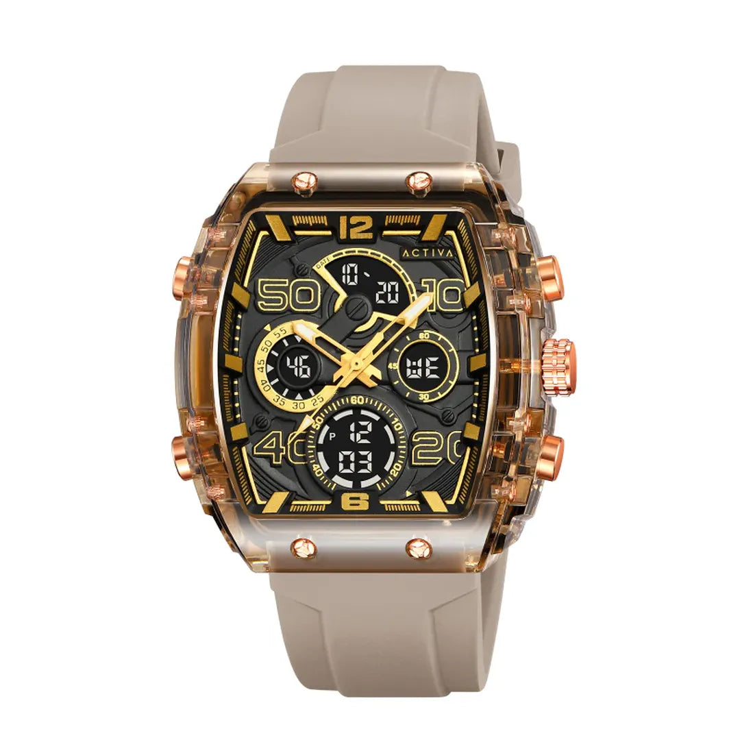 Activa X Invicta Digital Essentials Men's Watch 45mm Apricot ACW8109-007