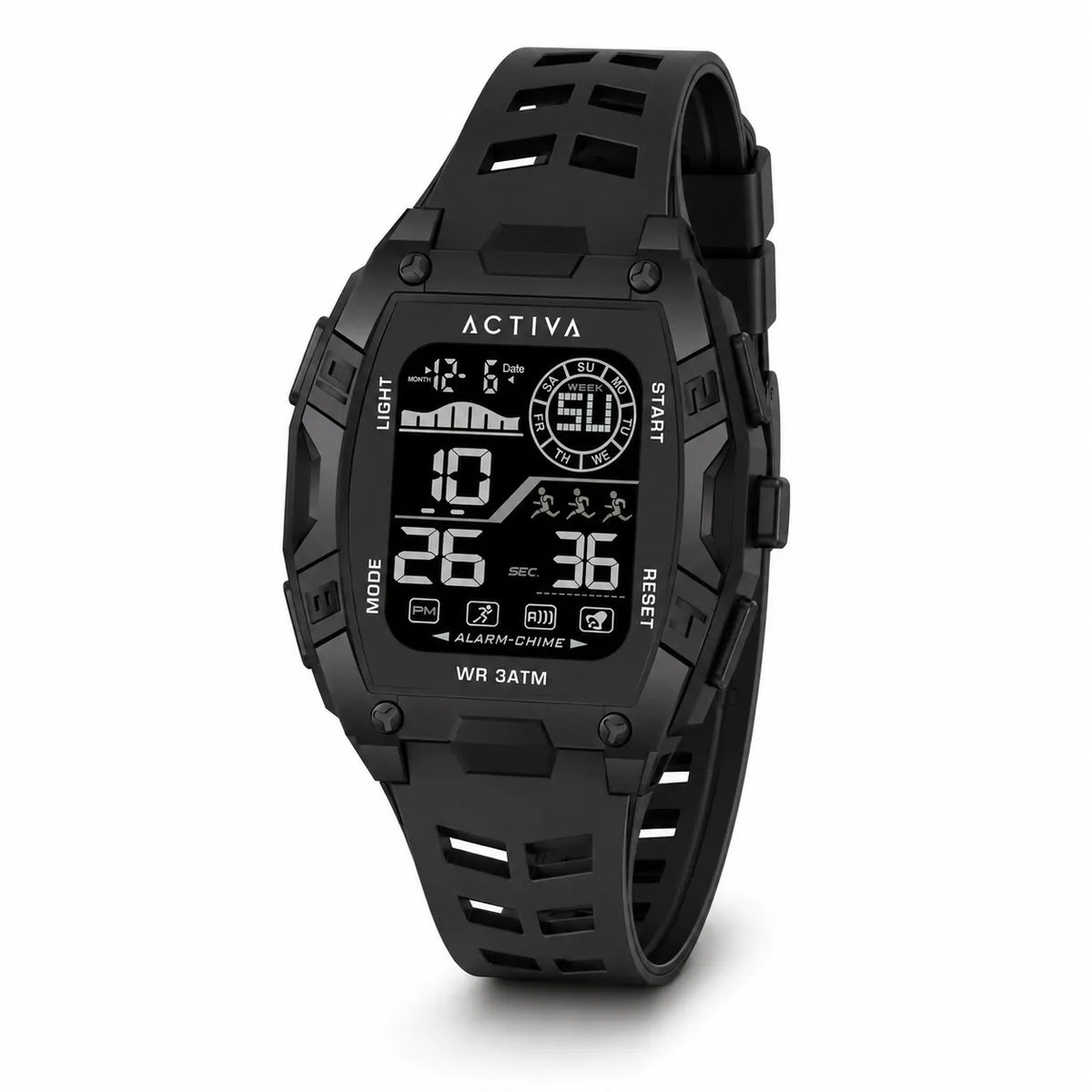 Activa Zalix X Invicta Digital Men's Watch 46mm Black ACW8130-004